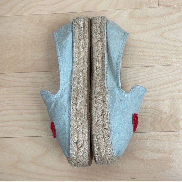 Soludos Watermelon Chambray Espadrilles Size 9 - Picture 4 of 9